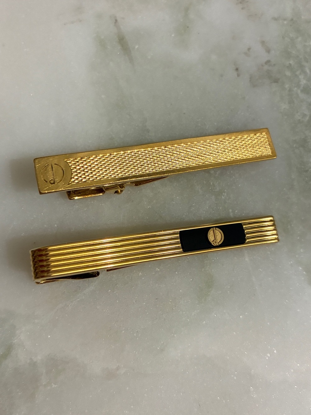 Lot of 2 Dunhill Tie Clips Vintage